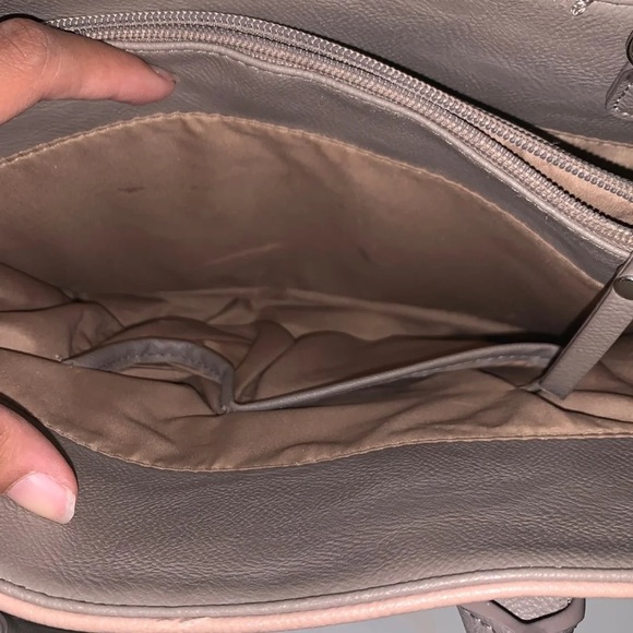 Nine West Grey Satchel with Pink/White - Picture 3 of 4